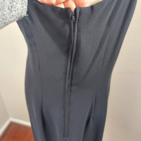 AFTER DARK Little Black Dress Sleeveless Skinny Strap SZ 16 - Picture 11 of 15